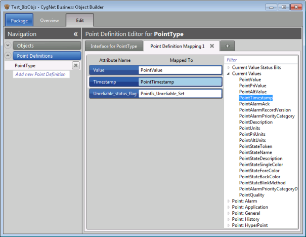 Point Definition Mapping
